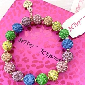 Betsey johnson fireball pave stretch bracelet